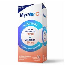 Suplemento Alimentar Myrafer C 30mg + 80mg 30 Comprimidos