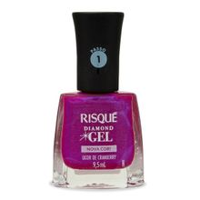 Esmalte Risque Diamond Gel Nova Cor Licor de Cranberry 9,5ml