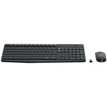 TECLADO E MOUSE SEM FIO LOGITECH MK235 USB CINZA