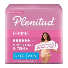 Roupa Íntima Plenitud Femme Incontinência Moderada a Intensa G/XG 8 Unidades