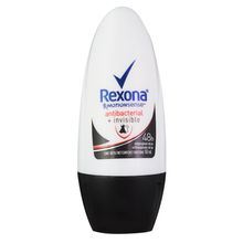 Desodorante Antitranspirante Roll-On Rexona Feminino Antibacterial Inivisble 50ml