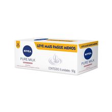 Sabonete Nivea Pure Milk 6 Unidades 90g  cada