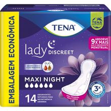 Absorvente Noturno Tena Lady Discreet Maxi Night Feminino 14 Unidades