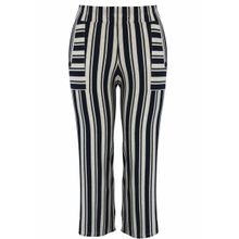 Calça Pau a Pique Pantacourt Listrada Azul Marinho