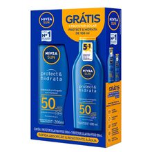 Kit Protetor Solar Nivea Sun Protect e Hidrata Fps50 200ml + Protetor Solar 100ml