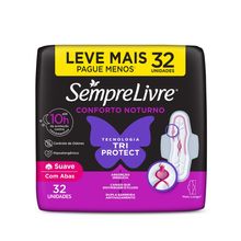 Absorvente Externo Sempre Livre Conforto Noturno Suave, 32un Leve Mais Pague Menos
