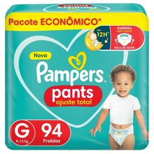 Fralda Pampers Pants Ajuste Total Max G 94 Unidades
