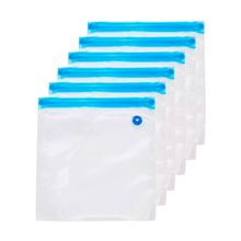 Saco á Vácuo para Alimentos Fechamento Zip Lock Duplo Reutilizável Lavável Tamanho P 21x22CM