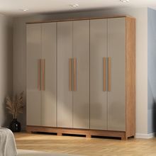 Guarda-Roupa Casal Atualle São Paulo 6 Portas com Reflecta Acácia