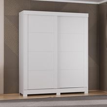 Guarda-Roupa Casal Atualle Montana 2 portas de Correr 2 Gavetas Branco Brilhante