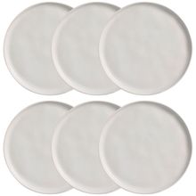 Conjunto com 6 Pratos Rasos Porto Brasil Bio Vit em Stoneware 27,5 cm – Cinza
