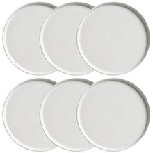 Conjunto com 6 Pratos de Sobremesa Porto Brasil Neo Vit em Stoneware 21,5cm – Cinza