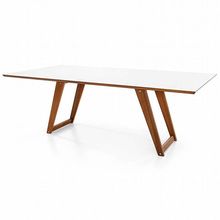 Mesa de Jantar Retangular Herval Moara – Off White/Amêndoa