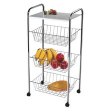 Fruteira Utimil com 3 Cestos e Tampo em Aço com Pintura Epoxi – 82 cm