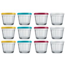 Conjunto de Tigelas Copo Americano em Vidro e Plástico 350 ml – 12 Peças