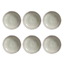 Conjunto de Pratos Fundos Porto Brasil Linhas Pistache com 6 Peças - Verde