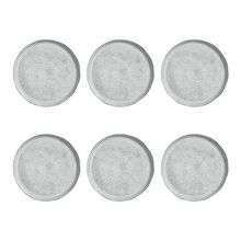 Conjunto de Pratos Rasos Porto Brasil Linhas Echo com 6 Peças - Branco