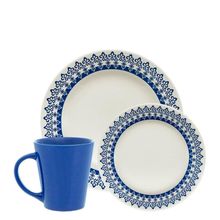 Aparelho de Jantar e Lanche 12 Peças Biona Grécia em Cerâmica – Estampado