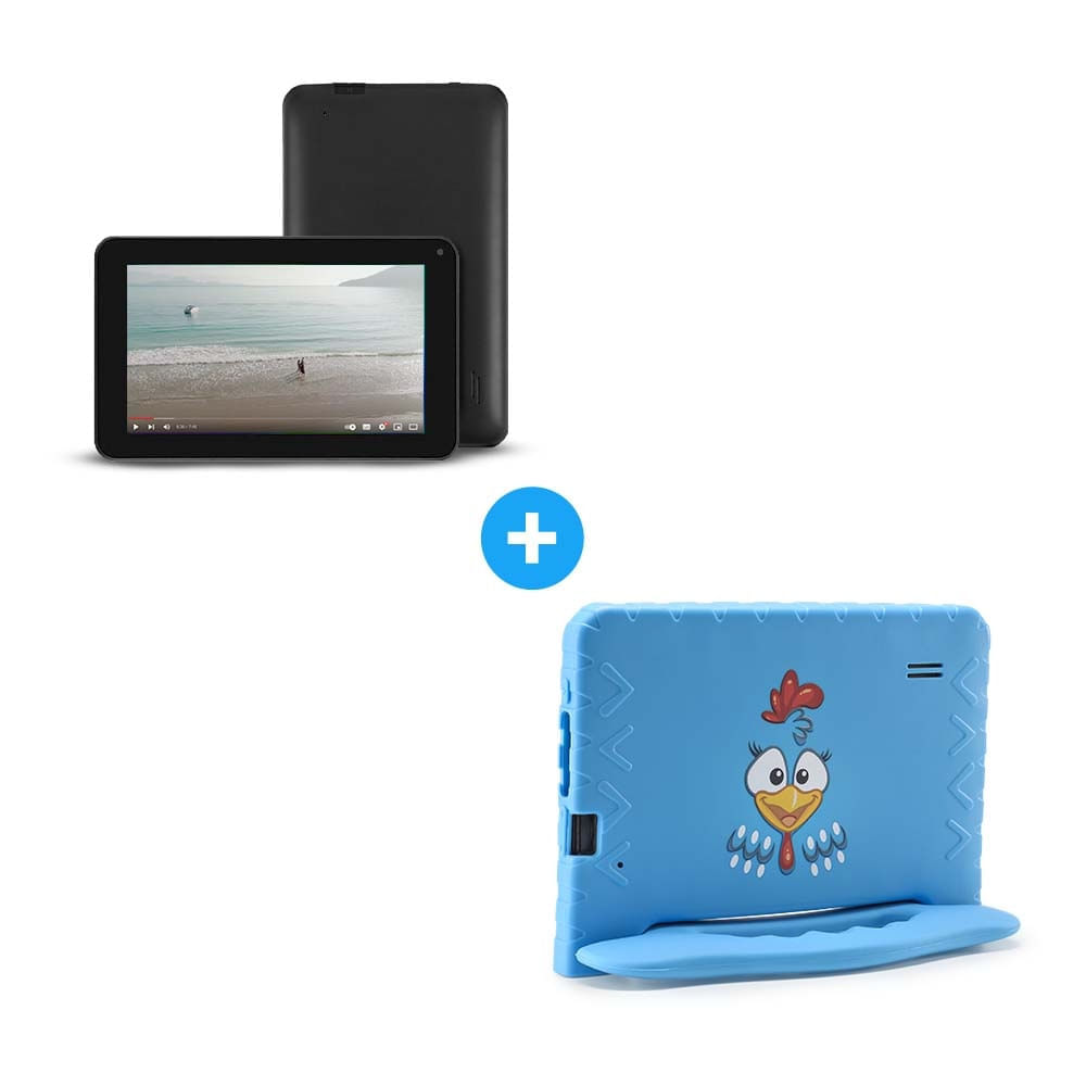 Tablet Infantil Galinha Pintadinha 7" 4GB RAM, 64GB, Controle Parental, Wi-Fi, Android 13, Case, Quad Core - NB419OUT [Remanufaturado]