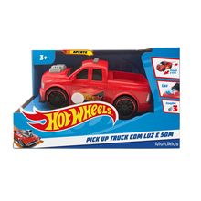 Hot Wheels Carro Pick Up Truck Vermelho Com Luz e Som Multikids - BR1820OUT [Remanufaturado] BR1820OUT