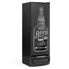 Cervejeira Vertical Porta Cega Adesivada 410 Litros Gcb40 Gelopar Refrigerador Preto 110v
