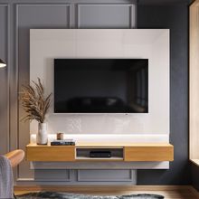 Painel Paris Para Até 70 Polegadas - Lukaliam Móveis Off White - Tauari Off White - Tauari