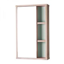 Espelho para Banheiro com Armário Carvalho e Verde 69x42cm