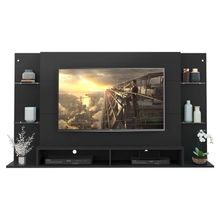 Painel até 60" com Prateleiras de Vidro Braga Multimóveis