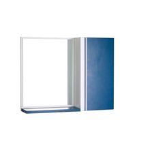 Espelho para Banheiro Com Armário Azul Barra Vertical