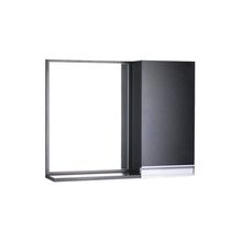 Espelho para Banheiro com Armário Preto Puxador Metal