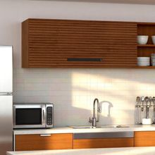 Armário Refrigerador 700 Lapis Nogueira Ripado