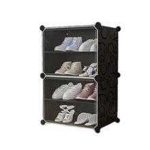 Armário Sapateira Organizador Multiuso 4 Prateleiras - Preto