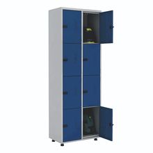 Armário Roupeiro Aço 8 Portas Guarda Volume Ea702 Azul