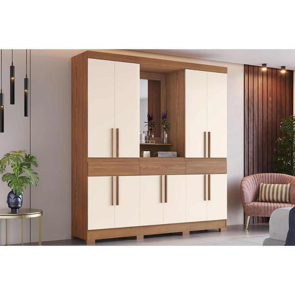REMINISCENCEパンフレット Guarda Roupa Casal Ambiente B367 Nature Off White Henn com Espelho