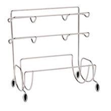 Porta Rolos Bancada Utimil Para Papel Toalha Alumínio 25,5x27x15cm Estrutura em Aço Cromado