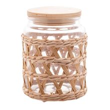 Porta Mantimentos Wolff 750ml Vidro com Sisal Tampa de Madeira
