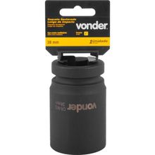 Soquete Sextavado Impacto Longo Enc 1 38mm Aço Cromo Vonder