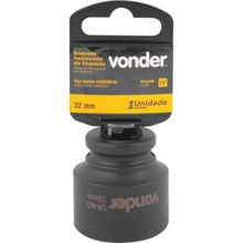 Soquete Sextavado de Impacto Encaixe 1/2 32mm Vonder