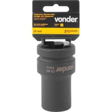 Soquete Sextavado de Impacto Longo 1 24mm Aço Cromo Vonder