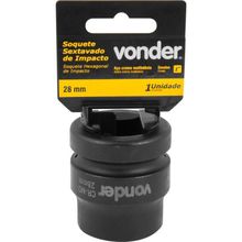 Soquete Sextavado Impacto Encaixe 1 28mm Aço Cromo Vonder