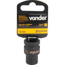Soquete Sextavado de Impacto enc 1/2 12mm Aço Cromo Vonder