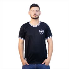 Camisa Retrô Botafogo Jacquard Preta Dry Fit Bordada JC009