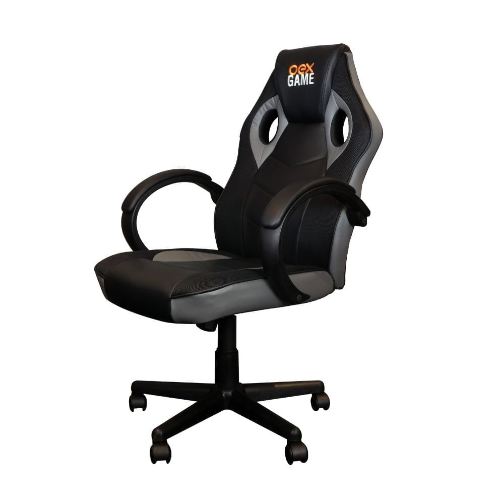 Cadeira Gamer Gc200 - 100Kg Preto/Cinza