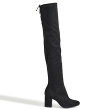 Bota Feminina Over The Knee Suede Preto Via Marte 024-001-01