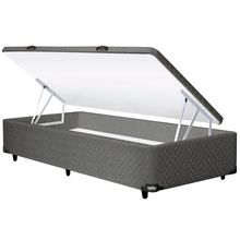 Base Box para Colchão de Solteiro Itaflex Universal com Baú 40,5x88x188 cm - Grafite Chumbo