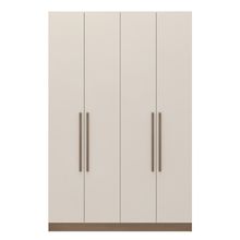 Armário Modulado Bartira Lugano com 4 Portas 3 Gavetas 3 Prateleiras Casal – Avelã/Capuccino