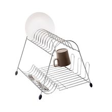 Escorredor de Louças para 10 Pratos Utimil em Aço Cromado
