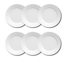 Conjunto de Pratos de Sobremesa Germer Diamante em Porcelana 20,5 cm – 6 Peças