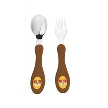 Kit Talher Inox Meus Melhores Amigos 2 Peças MR - Art House