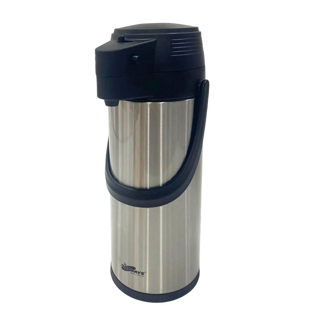 Garrafa Térmica Inox 1,9L Ampola de Vidro e Botão - Daydays